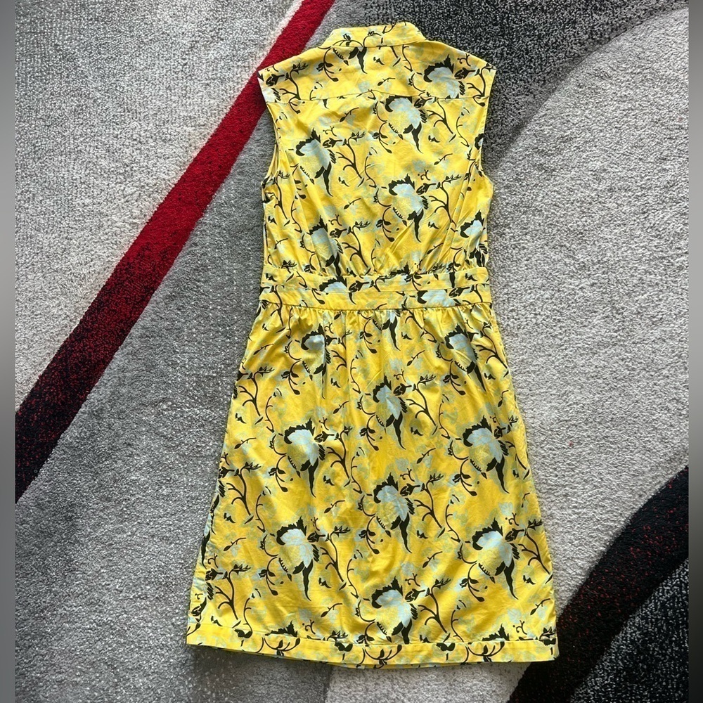 Diane Von Furstenberg Josie Yellow Floral Sleeveless Dress - Picture 5 of 5